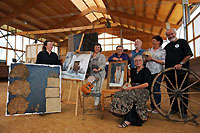 Mange de la Combaz : Exposition dart dans un cadre questre. Poliez-le-Grand, octobre 2014  (Cliquer ICI)