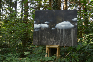 Les yeux dans les cieux - Exposition phmre de peinture FloK  Denezy