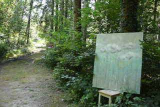Les yeux dans les cieux - Exposition phmre de peinture FloK  Denezy