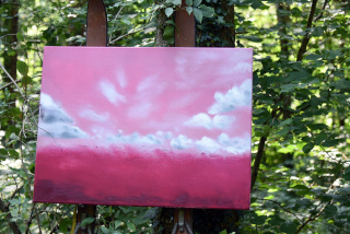 Les yeux dans les cieux - Exposition phmre de peinture FloK  Denezy