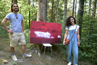 Les yeux dans les cieux - Exposition phmre de peinture FloK  Denezy, aot 2021 (cliquer ICI)