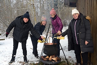 Les Paysannes vaudoises en course sur le Plateau du Jorat - Thierrens, 26 janvier 2019 - Reportage de Dany Schaer, journaliste photographe