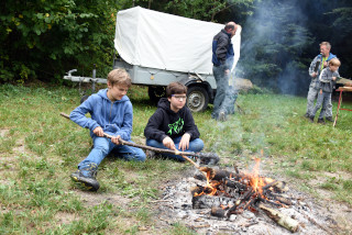 La vie en fort des coureurs des bois - Ane Aventure, Chapelle-sur-Moudon, samedi 19 septembre 2020. Reportage de Dany Schaer, journaliste photographe