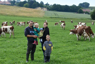 Lait de la ferme en vente directe - Ferme Panchaud, Poliez-le-Grand - Juillet 2020. Reportage de Dany Schaer, journaliste photographe