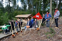 Une passerelle pour tous financ�e par le Brigand du Jorat. Septembre 2013 (Cliquer ICI)